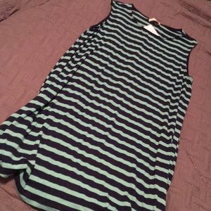 Sleeveless striped tunic